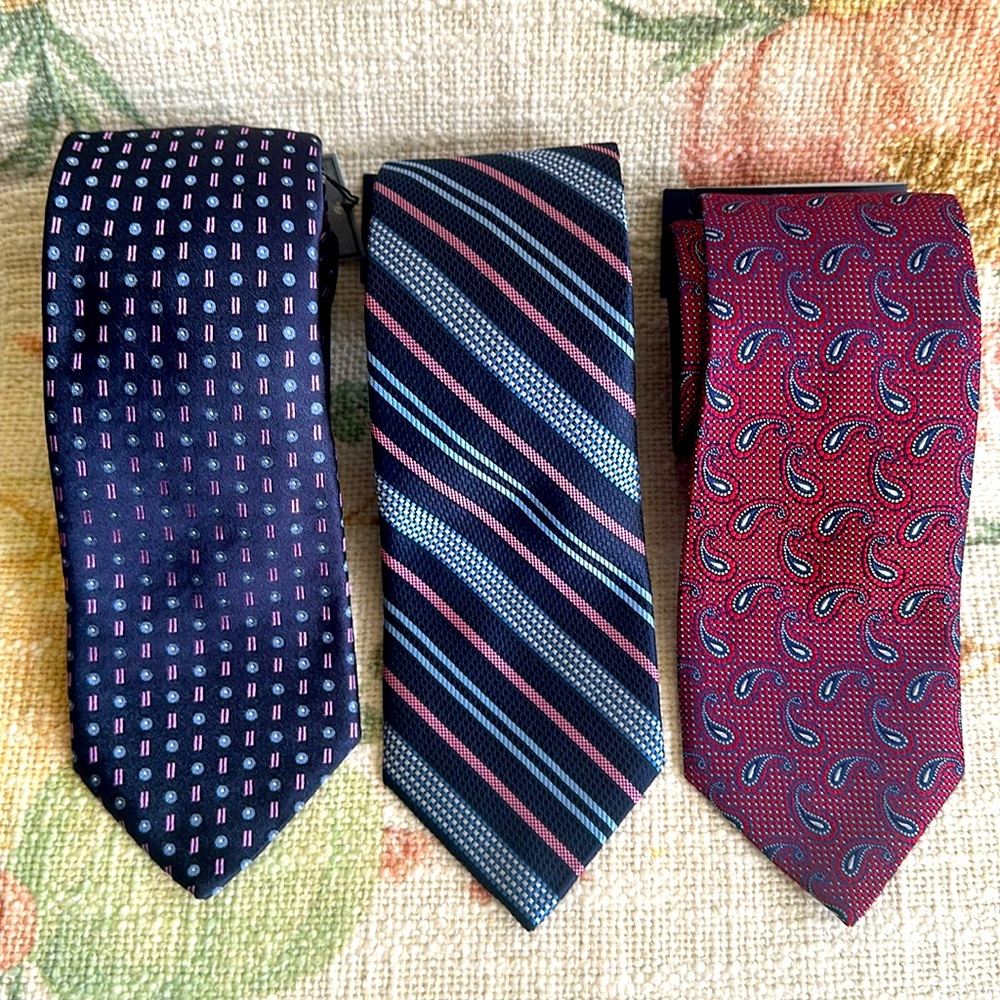 BUNDLE - 3 ties - 100% silk made in Italy